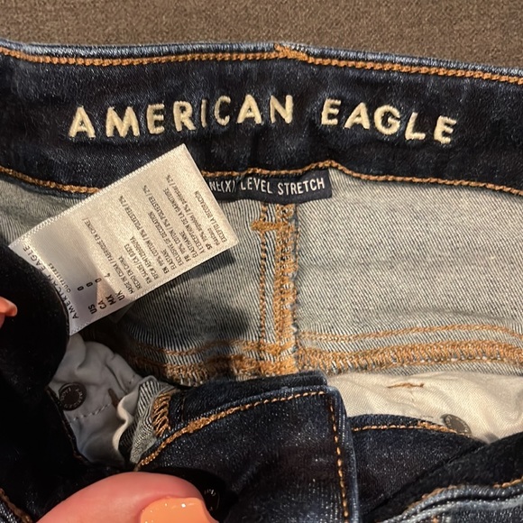 BUNDLE - (2) American Eagle girls denim shorts size 0 - next level stretch - Picture 6 of 7